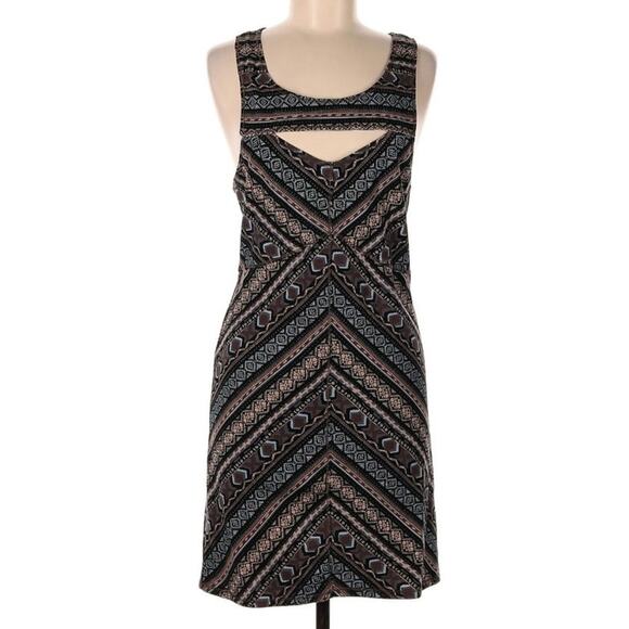 NWT Free People Boho Chevron Cutout Large Mini Dress - Picture 2 of 6